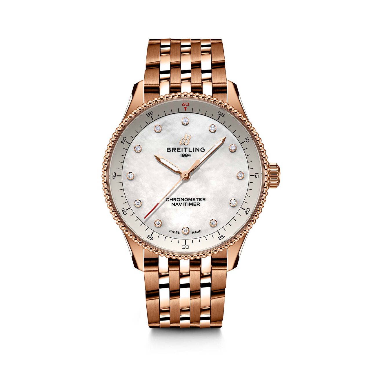 Breitling Navitimer Quartz 32 mm Red Gold and Diamond R77320E61A1R1 image number 0